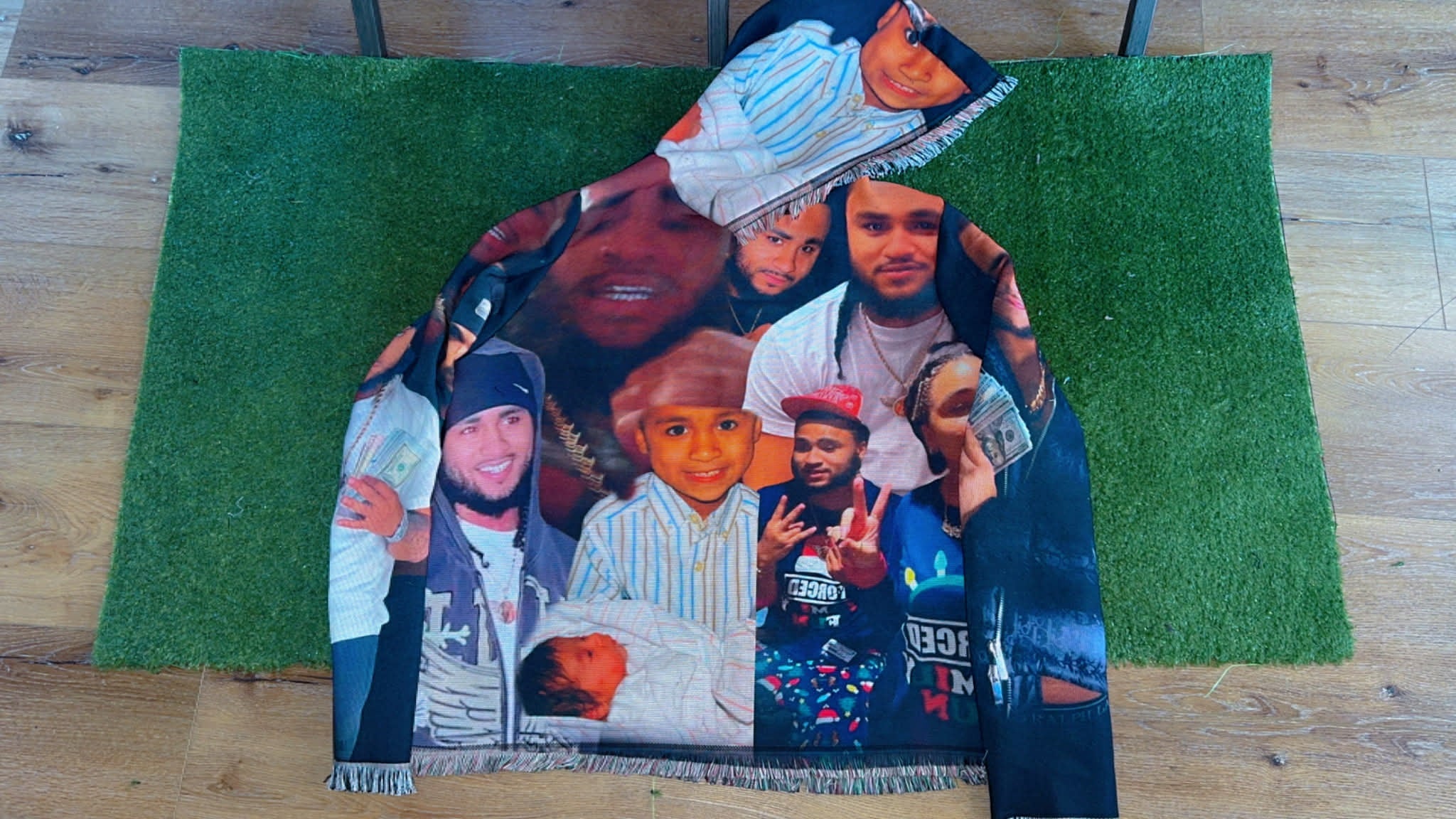 Custom Photo Tapestry Hoodie – Personalized Keepsake Fashion | Memorial, Graduation, Birthdays & More