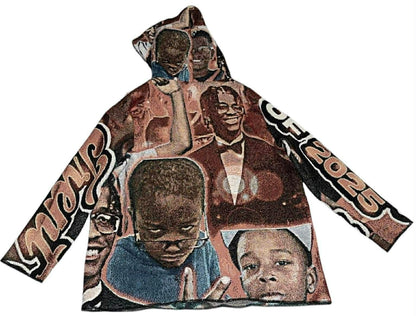 Custom Photo Tapestry Hoodie – Personalized Keepsake Fashion | Memorial, Graduation, Birthdays & More