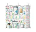 Cardiologist 20oz Skinny Tumbler with Straw – Medical Theme Cup for Doctors, Nurses, and Healthcare Workers – Custom Text Option – Heart Doctor Gift